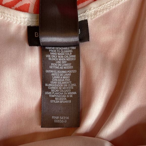 BISOU BISOU Dress Orange Cream Ikat Print Sleeveless Dress - Picture 10 of 11